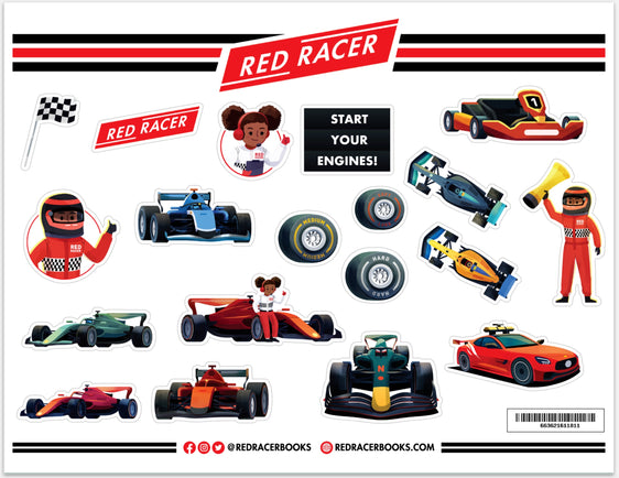 Red Racer Premium Sticker Sheet