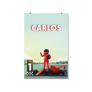 Red Racer Custom Poster: Red Racer Background 24x36"