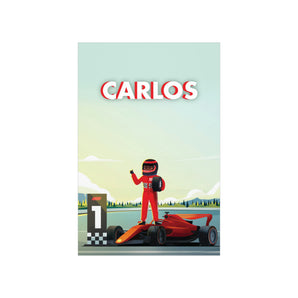 Red Racer Custom Poster: Red Racer Background 24x36"